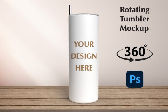 Download Animated 20oz Rotating Tumbler Mockup - Premium Resources