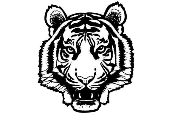 Download Tiger Head Tribal Tattoo Ornament Vector - Tiger Collection
