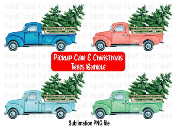 Download Christmas Tree Pickup Car Bundle Designs - Car bundle Collection