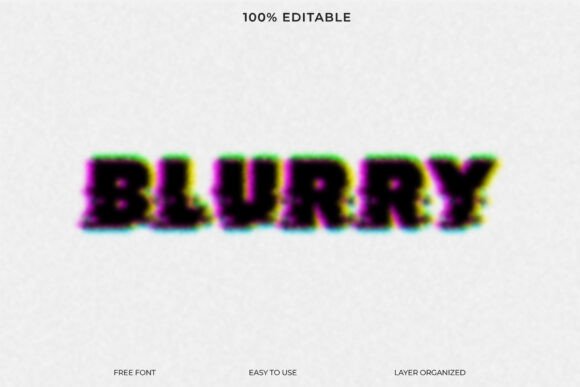 Download Glitch Blur Text Effect Photoshop File - Photoshop file Collection