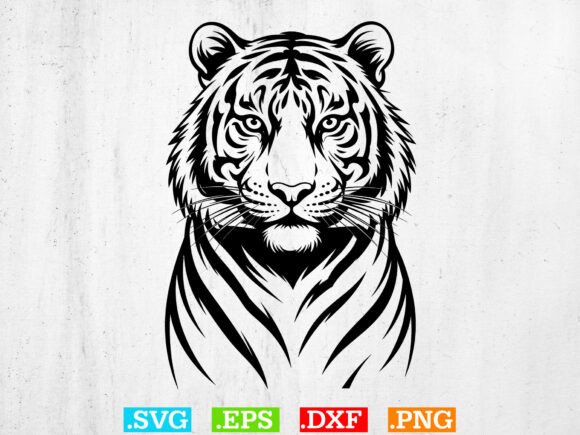 Download Tiger Svg, Tiger Head SVG, Digital FIles - Tiger Collection
